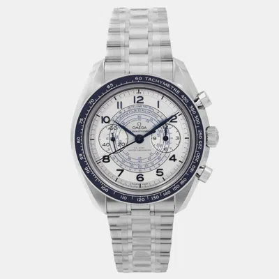Pre-owned Omega Silver Stainless Steel Speedmaster Chronoscope 329.30.43.51.02.001 Manual Winding Men's Wristwatch 4