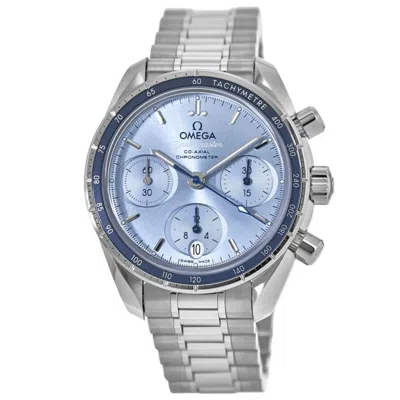 Omega Speedmaster Co-axial Chronograph 38mm Ice Blue Dial Steel Unisex Watch 324.30.38.50.03.001
