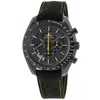 Omega Speedmaster Dark Side Of The Moon Manual Winding Chronograph Apollo 8 Black Dial Rubber Strap Men's In Black
