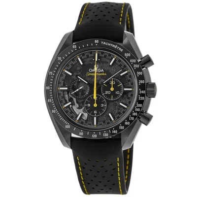 Omega Speedmaster Dark Side Of The Moon Manual Winding Chronograph Apollo 8 Black Dial Rubber Strap Men's