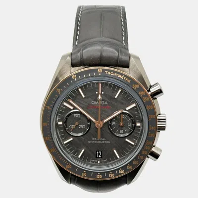 Pre-owned Omega Speedmaster Dark Side Of The Moon Meteorite 311.63.44.51.99.001 Automatic Meteorite Ceramic Men's Wr In Gray