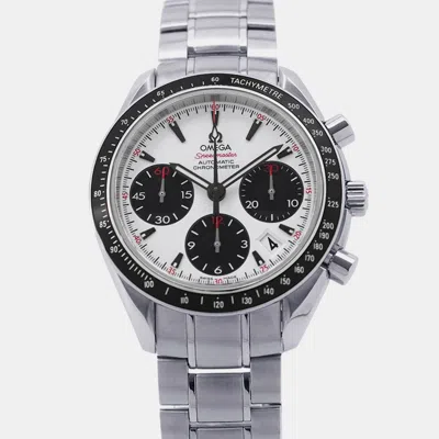 Pre-owned Omega Speedmaster Date 323.30.40.40.04.001 Automatic Chronograph White Dial Stainless Steel Men's Wristwat