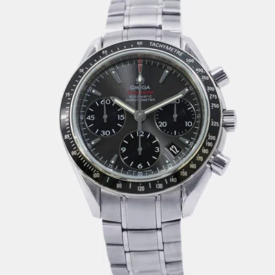 Pre-owned Omega Speedmaster Date 323.30.40.40.06.001 Grey Stainless Steel Automatic Men Wristwatch 40mm In Gray