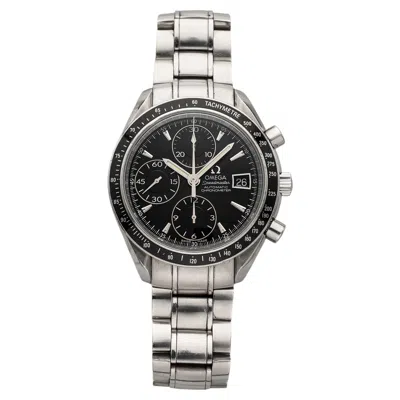 Pre-owned Omega Speedmaster Date Chronometer Steel Black Dial Automatic 40mm