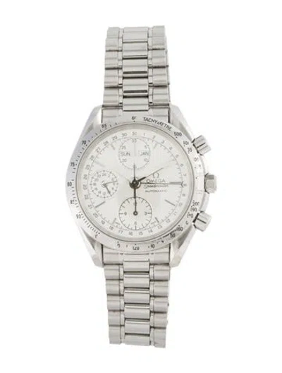 Pre-owned Omega Speedmaster Day‑date Watch, 38mm In Multi