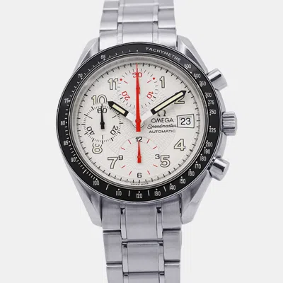 Pre-owned Omega Speedmaster Mark 40 40th Anniversary Edition 3513.33 White Stainless Steel Automatic Men Wristwatch 