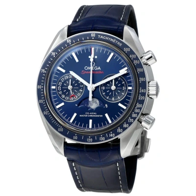 Omega Speedmaster Moon Phase Chronograph Automatic Men's Watch 304.33.44.52.03.001 In Blue