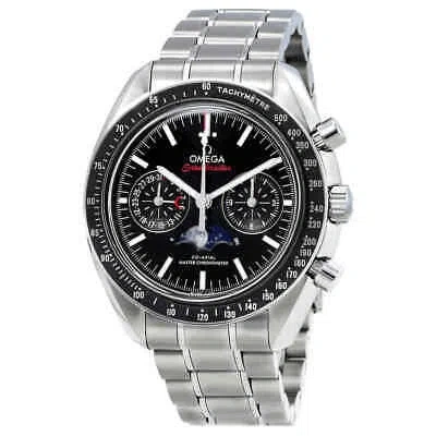 Pre-owned Omega Speedmaster Moon Phase Chronograph Automatic Mens Watch 304.30.44.52.01001