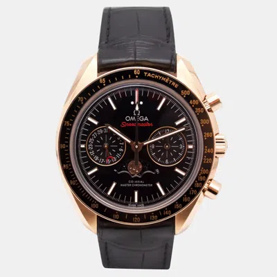 Pre-owned Omega Speedmaster Moonphase Moonwristwatch Moonphase 304.63 44mm Mint 18k Rg Wristwatch In Brown