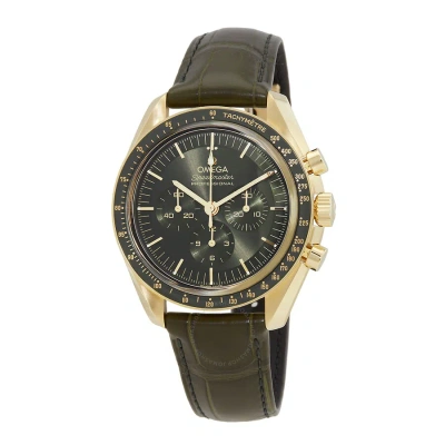 Omega Speedmaster Moonwatch 18kt Moonshine Gold Automatic Chronometer Green Dial Men's Watch 310.63.