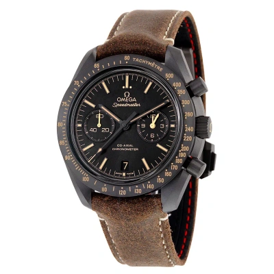 Omega Speedmaster Moonwatch Co-axial Chronograph Automatic Black Dial Men's Watch 31192445101006 In Brown