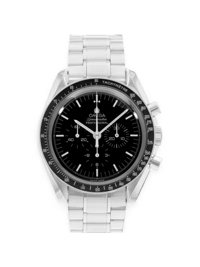 Pre-owned Omega Speedmaster Professional 42mm Watch In Black