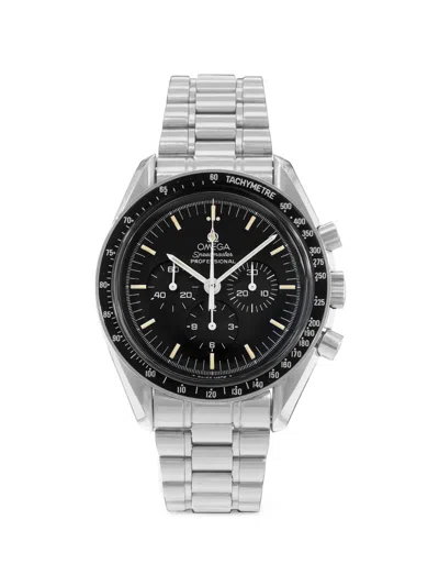 Pre-owned Omega Speedmaster Professional Moonwatch 42mm Watch In Black