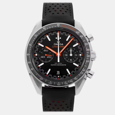 Pre-owned Omega Speedmaster Racing 329.32.44.51.01.001 Black Stainless Steel Automatic Men Wristwatch 44mm