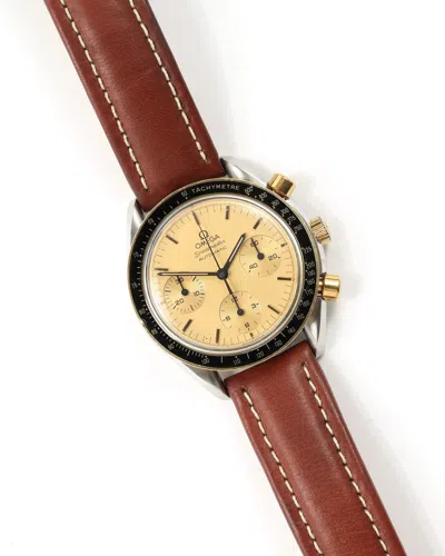 Pre-owned Omega Speedmaster Reduced 39mm Watch In Gold