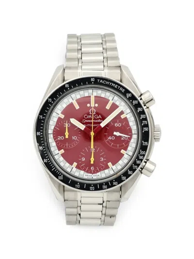 Pre-owned Omega Speedmaster Schumacher Watch In Red