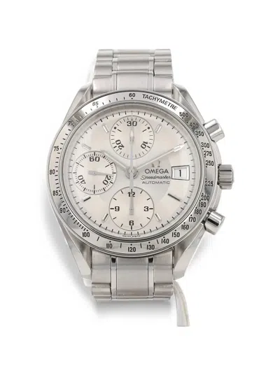 Pre-owned Omega Speedmaster Tachymeter 39mm Watch In Silver
