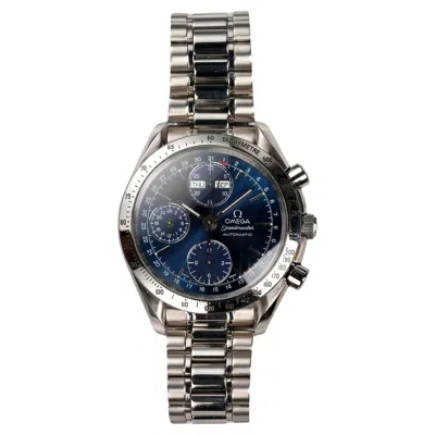 Pre-owned Omega Speedmaster Triple Calendar Watch In Steel, 1990–2000s In Multi