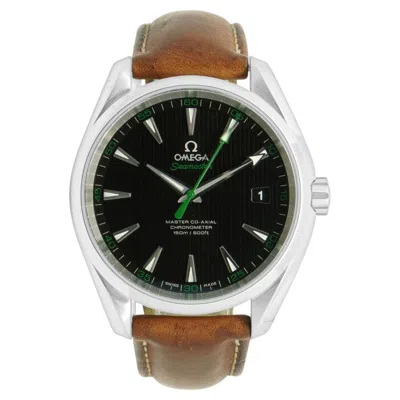 Pre-owned Omega Stainless Steel Seamaster Aqua Terra 41.5mm Black Dial