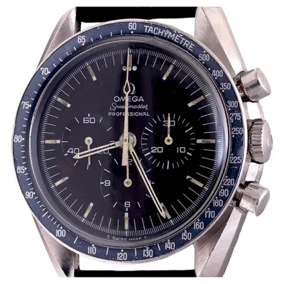 Pre-owned Omega Steel  Speedmaster Vintage 1970 's Chronograph Wrist Watch Ref. St145.022 In Multi