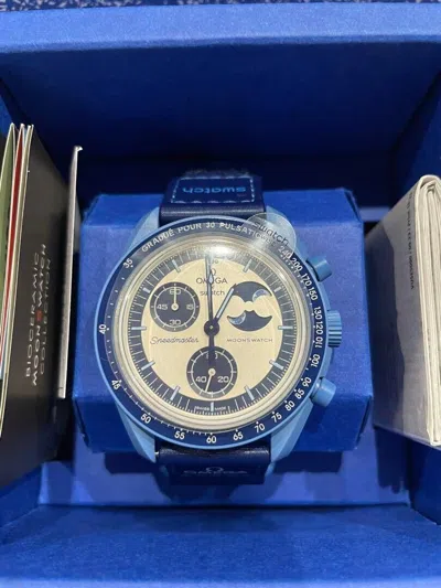 Pre-owned Omega Swatch X  Bioceramic Moonswatch Mission To The Super Blue Moonphase