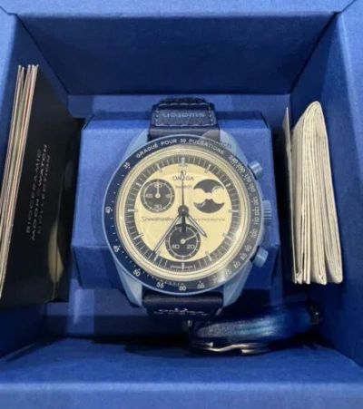 Pre-owned Omega Swatch X  Bioceramic Moonswatch Mission To The Super Blue Moonphase