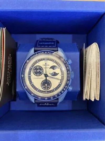 Pre-owned Omega Swatch X  Bioceramic Moonswatch Mission To The Super Blue Moonphase