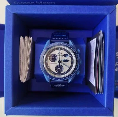 Pre-owned Omega Swatch X  Bioceramic Moonswatch Mission To The Super Blue Moonphase Jp