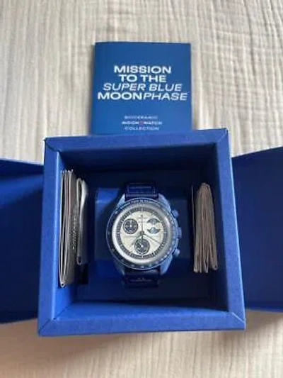 Pre-owned Omega Swatch X  Moonswatch Mission To The Super Blue Moon Moonphase So33n700