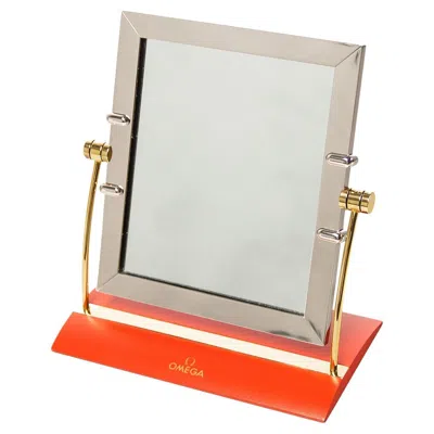 Pre-owned Omega Table Top Store Display Mirror, 1980s In Sand