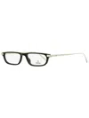 Omega Unisex Rectangular Eyeglasses Om5012 01a Black/palladium 52mm In Multi