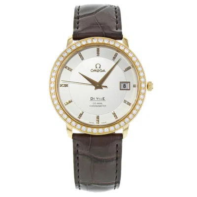 Pre-owned Omega Unworn  Deville Prestige 18k Gold Automatic Mens Watch 413.58.37.20.52.001 In Multi
