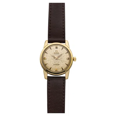 Pre-owned Omega Vintage 1950s  Seamaster 18k Yg Turler Double Stamp Dial Automatic 34 Mm In Multi