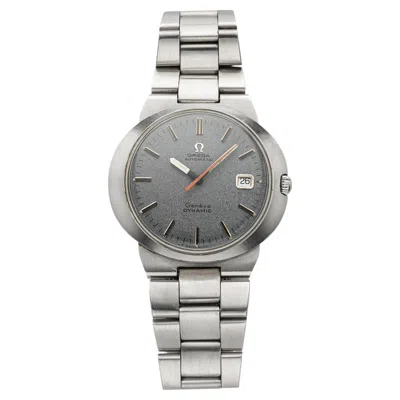 Pre-owned Omega Vintage 1970s  Geneve Dynamic 166.039 Steel Grey Dial Auto 41mm In Gray