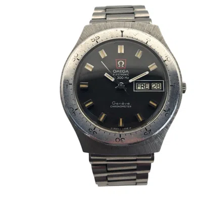 Pre-owned Omega Vintage 1970s  Gen�ve Electronic F300hz Chronometer Day-date Watch In Multiple