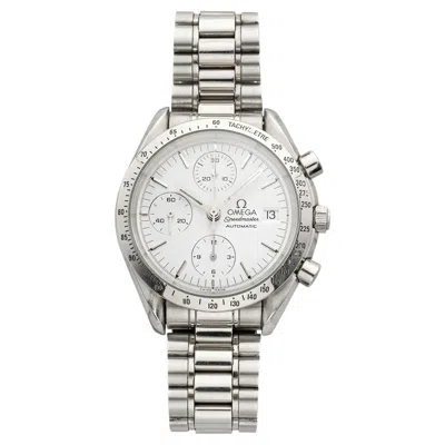 Pre-owned Omega Vintage 1990s  Speedmaster 3511.2 Stainless Steel White Dial Auto 39mm
