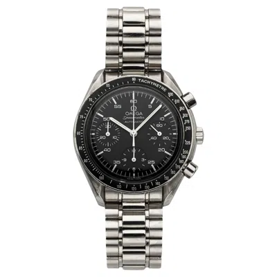 Pre-owned Omega Vintage 1990s  Speedmaster Reduced Steel 3510.50 Auto Black Dial 39mm