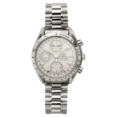 Pre-owned Omega Vintage 1990s  Speedmaster Steel 3521.30.00 Auto White Dial 39mm