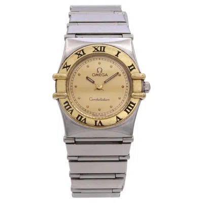 Pre-owned Omega Vintage  Constellation Two Tone Ladies Quartz Watch In Multi
