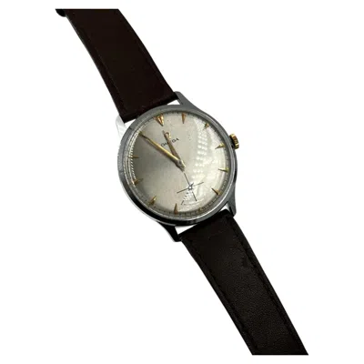 Pre-owned Omega Vintage  Stainless Steel Hand-wound Wristwatch Circa 1960 In Black