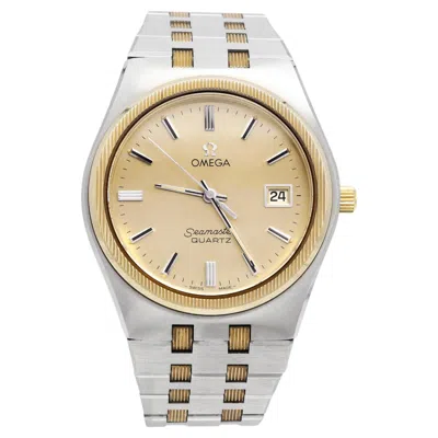 Pre-owned Omega Vintage  Two Tone Seamaster Quartz Watch Ref. 1960134 In Multiple