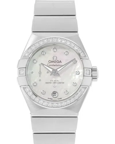 Omega Women's Constellation Diamond Watch In Silver