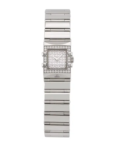 Omega Women's Constellation Diamond Watch, Circa 1990s (authentic ) In Metallic