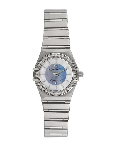 Omega Women's Constellation Diamond Watch, Circa 1990s (authentic ) In Metallic