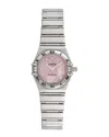 Omega Women's Constellation Diamond Watch, Circa 1990's (authentic Pre-loved) In Metallic