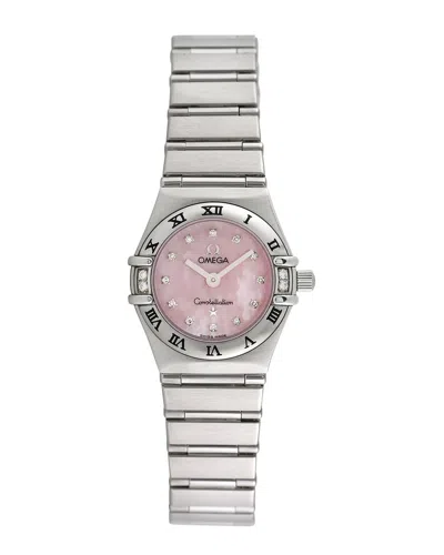 Omega Women's Constellation Diamond Watch, Circa 1990's (authentic Pre-loved) In Metallic