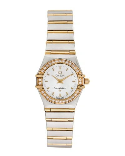 Omega Women's Constellation Diamond Watch, Circa 1990s (authentic ) In Gold