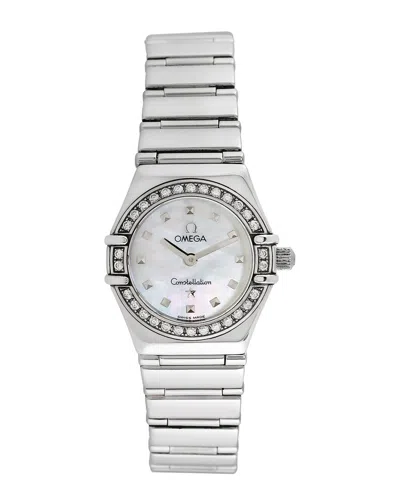 Omega Women's Constellation Diamond Watch, Circa 1990s (authentic ) In Metallic