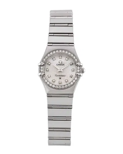 Omega Women's Constellation Diamond Watch, Circa 1990s (authentic ) In Metallic