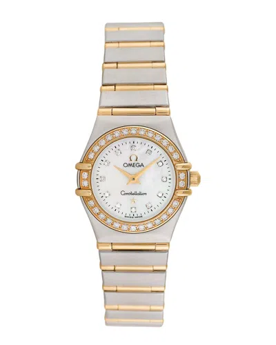 Omega Women's Constellation Diamond Watch, Circa 1990s (authentic ) In Gold